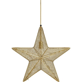 Świąteczna lampa gwiazda z drutu Orion złota